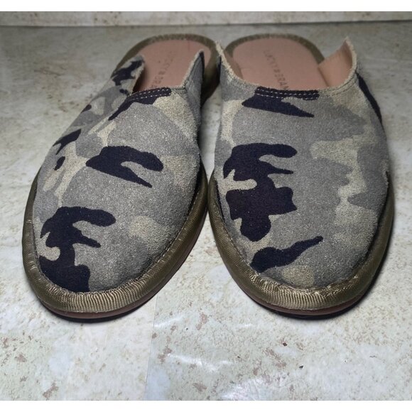 Lucky Brand Womens Arvy Camo Suede Slip-On Mules 8M Casual Comfort - Picture 2 of 9